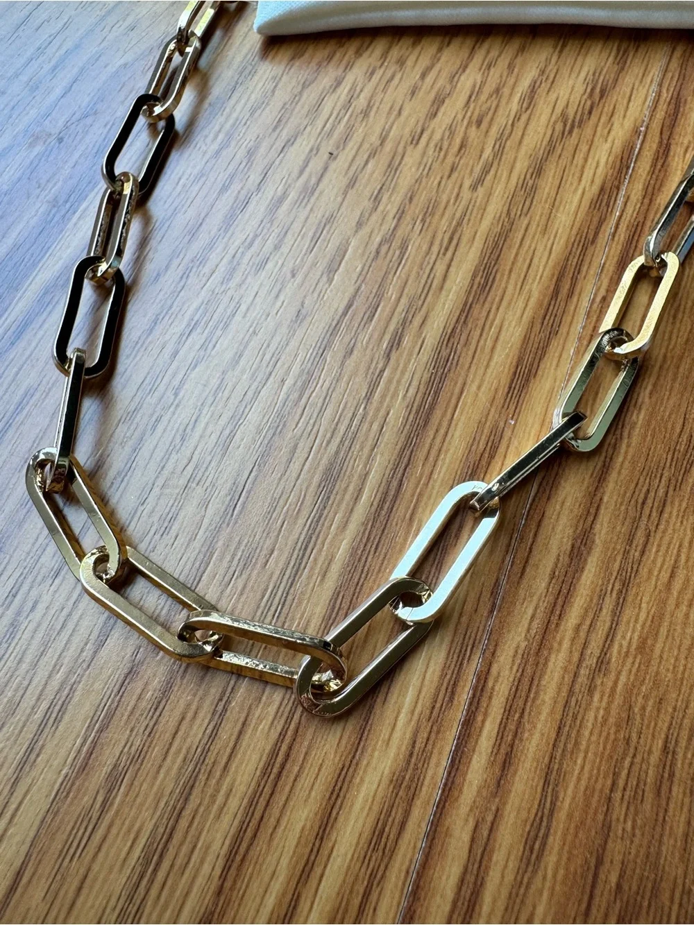 Ettika Gold Link Necklace with Jeweled Clasp - Picture 3 of 4